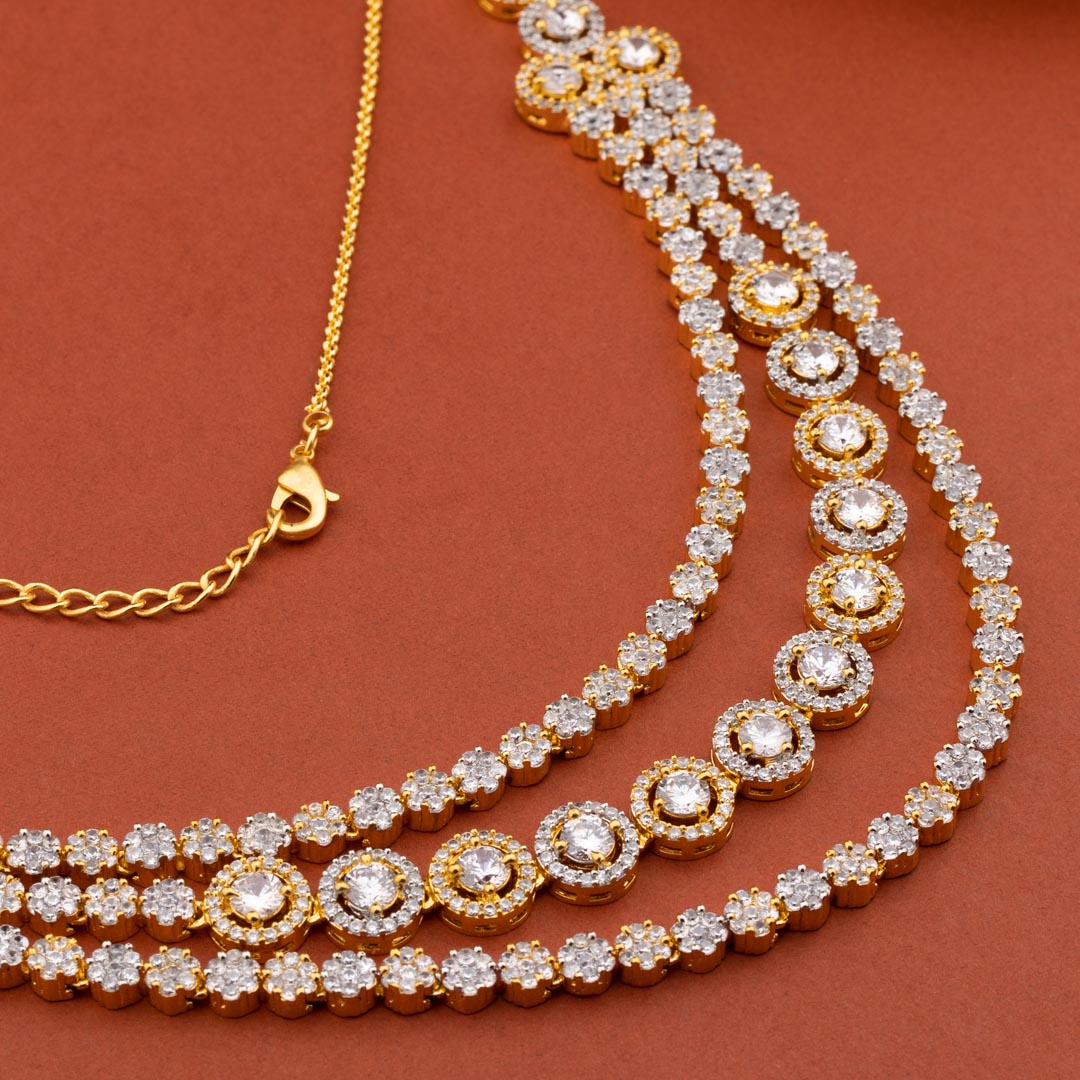 Victoria American Diamond Set - Shri Krishna Pearls