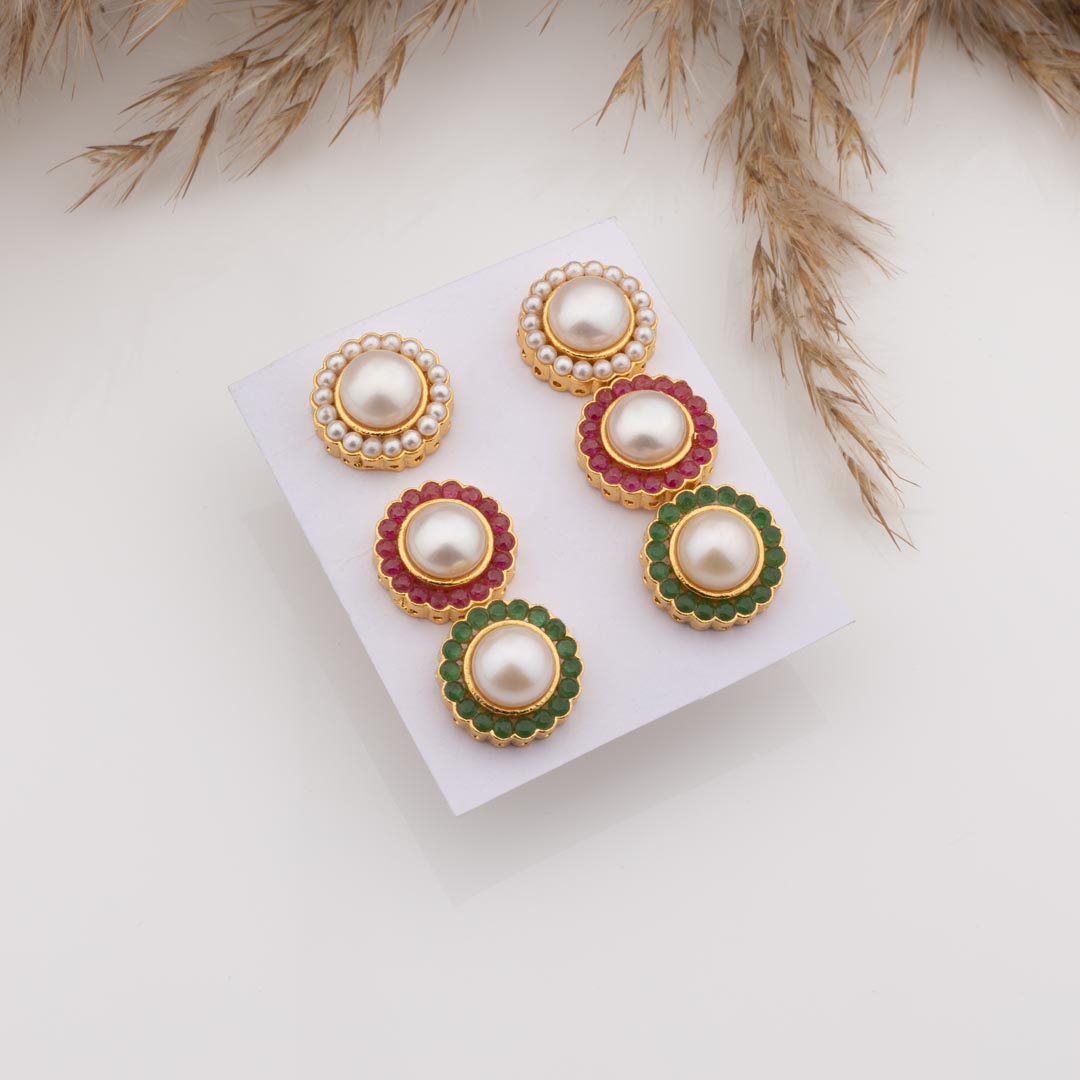 Buy LARGE PEARL EARRINGS, White Pearl Earrings, Vintage Earrings, Clip on Pearl  Stud, Wedding Earrings, Bridal Earrings, Simple Pearl Earring Online in  India - Etsy