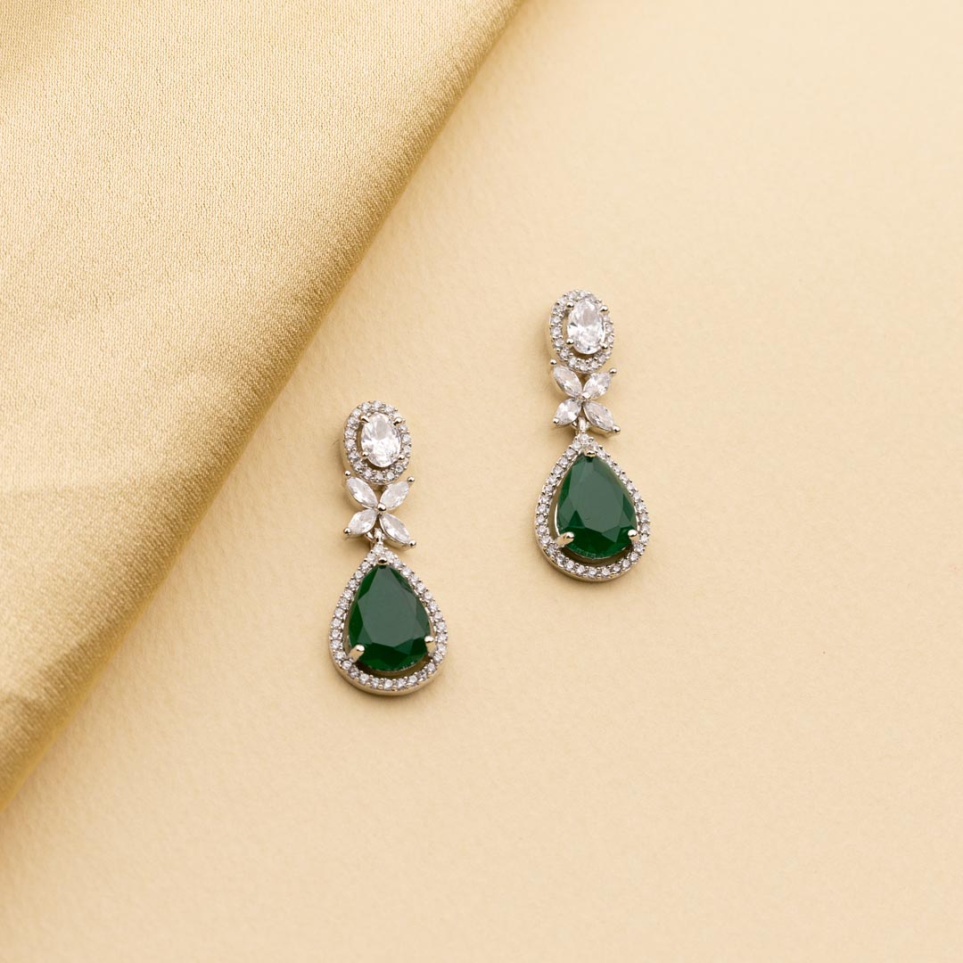 Louisa Emerald Chandelier Earrings – Beloved Sparkles | Beloved Glamorous  LLC