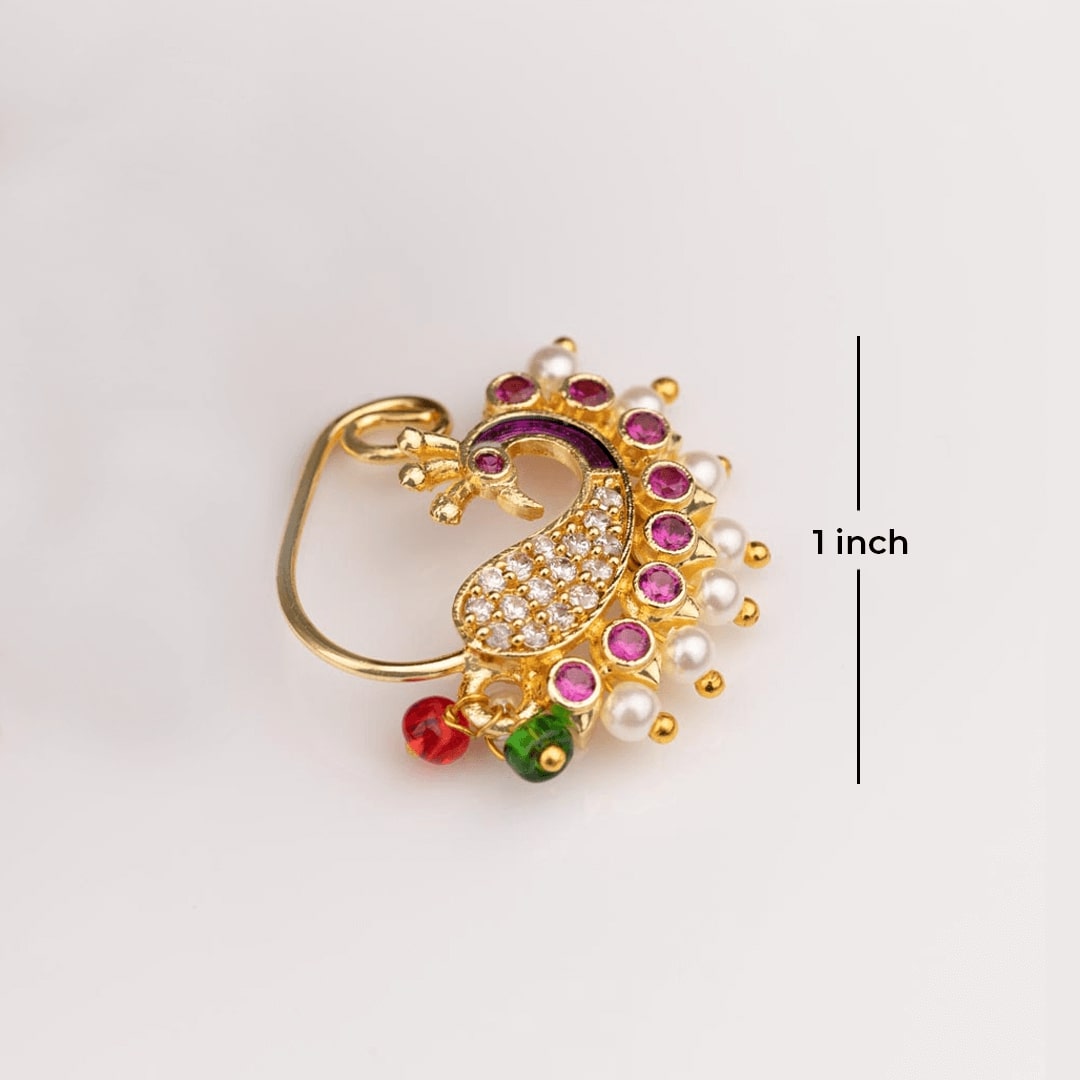 Traditional Ethnic Festive Wear South Indian Style Nose Pin Nose Ring  Freeship | eBay